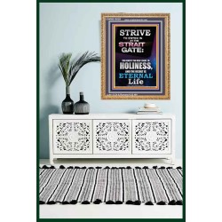 STRAIT GATE LEADS TO HOLINESS THE RESULT ETERNAL LIFE  Ultimate Inspirational Wall Art Portrait  GWMS10026  "28x34"