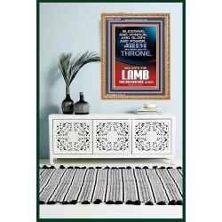 BLESSING HONOUR AND GLORY UNTO THE LAMB  Scriptural Prints  GWMS10043  "28x34"