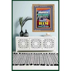 PRAISE HIM IN DANCE, TIMBREL AND HARP  Modern Art Picture  GWMS10057  "28x34"