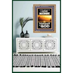 WE SHALL ALL GIVE ACCOUNT OF OUR LIFE TO GOD  Scriptural Décor Portrait  GWMS10069  "28x34"