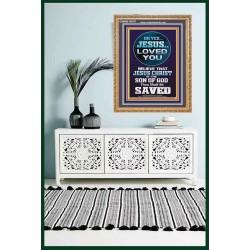 OH YES JESUS LOVED YOU  Modern Wall Art  GWMS10070  "28x34"