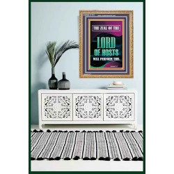 THE ZEAL OF THE LORD OF HOSTS WILL PERFORM THIS  Contemporary Christian Wall Art  GWMS11791  "28x34"