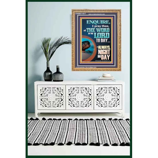 STUDY THE WORD OF THE LORD DAY AND NIGHT  Large Wall Accents & Wall Portrait  GWMS11817  