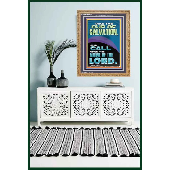 TAKE THE CUP OF SALVATION AND CALL UPON THE NAME OF THE LORD  Modern Wall Art  GWMS11818  