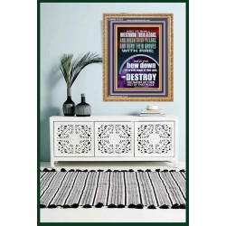 OVERTHROW THEIR ALTARS AND BREAK THEIR PILLARS  Custom Wall Scriptural Art  GWMS11833  "28x34"