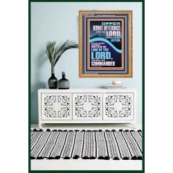 OFFER BURNT OFFERINGS UNTO THE LORD  Custom Inspiration Bible Verse Portrait  GWMS11850  "28x34"