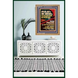 SPEAK TO ONE ANOTHER IN PSALMS AND HYMNS AND SPIRITUAL SONGS  Ultimate Inspirational Wall Art Picture  GWMS11881  "28x34"