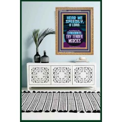 HEAR ME SPEEDILY O LORD MY GOD  Sanctuary Wall Picture  GWMS11916  "28x34"