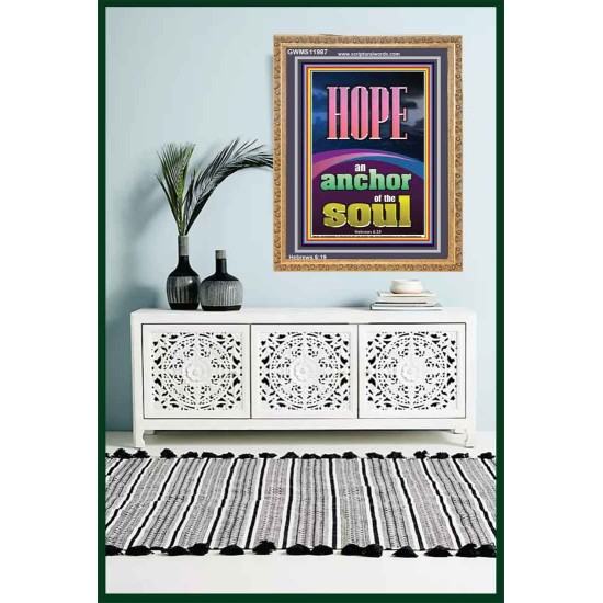 HOPE AN ANCHOR OF THE SOUL  Scripture Portrait Signs  GWMS11987  