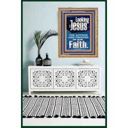 LOOKING UNTO JESUS THE FOUNDER AND FERFECTER OF OUR FAITH  Bible Verse Portrait  GWMS12119  "28x34"