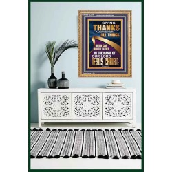 GIVING THANKS ALWAYS FOR ALL THINGS UNTO GOD  Ultimate Inspirational Wall Art Portrait  GWMS12229  "28x34"