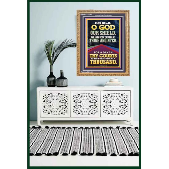 LOOK UPON THE FACE OF THINE ANOINTED O GOD  Contemporary Christian Wall Art  GWMS12242  