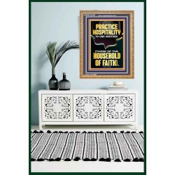 PRACTICE HOSPITALITY TO ONE ANOTHER  Contemporary Christian Wall Art Portrait  GWMS12254  "28x34"