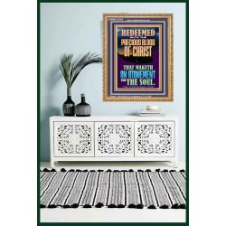 REDEEMED WITH THE PRECIOUS BLOOD OF CHRIST  Custom Wall Décor  GWMS12334  "28x34"