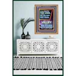 YOUR VALLEY SHALL BE FILLED WITH WATER  Custom Inspiration Bible Verse Portrait  GWMS12343  "28x34"