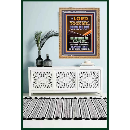 THE LORD DREW ME OUT OF MANY WATERS  New Wall Décor  GWMS12346  