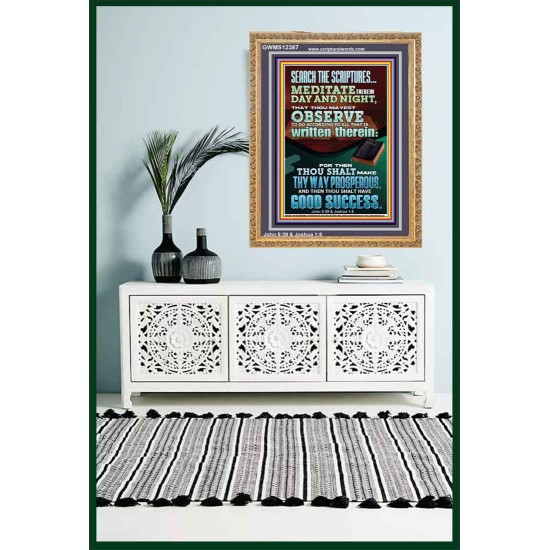 SEARCH THE SCRIPTURES MEDITATE THEREIN DAY AND NIGHT  Bible Verse Wall Art  GWMS12387  