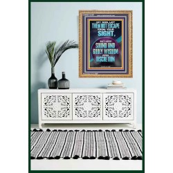 KEEP SOUND AND GODLY WISDOM AND DISCRETION  Bible Verse for Home Portrait  GWMS12390  "28x34"