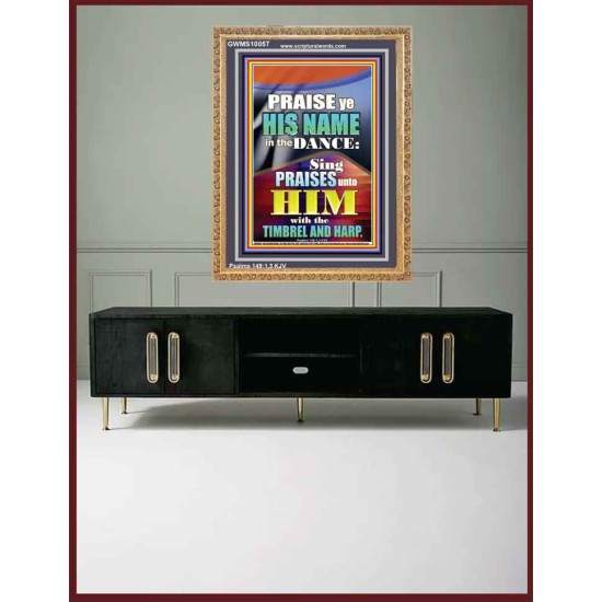 PRAISE HIM IN DANCE, TIMBREL AND HARP  Modern Art Picture  GWMS10057  