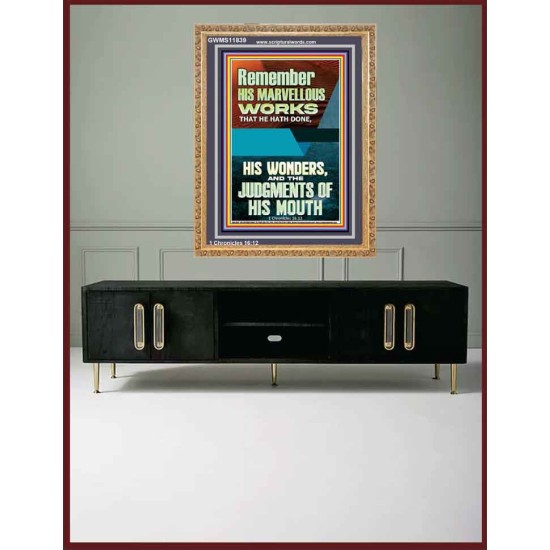 HIS MARVELLOUS WONDERS AND THE JUDGEMENTS OF HIS MOUTH  Custom Modern Wall Art  GWMS11839  