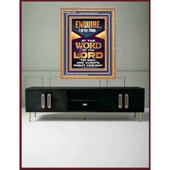 MEDITATE THE WORD OF THE LORD DAY AND NIGHT  Contemporary Christian Wall Art Portrait  GWMS12202  