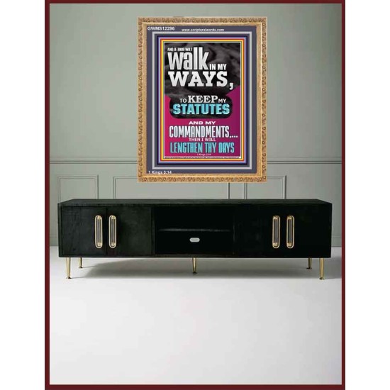 WALK IN MY WAYS AND KEEP MY COMMANDMENTS  Wall & Art Décor  GWMS12296  