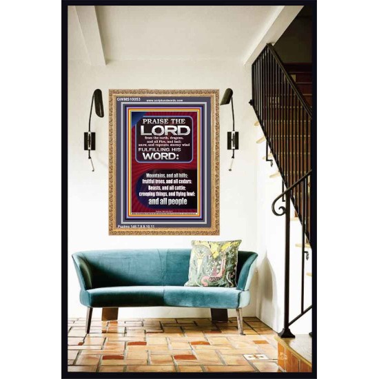 PRAISE HIM - STORMY WIND FULFILLING HIS WORD  Business Motivation Décor Picture  GWMS10053  