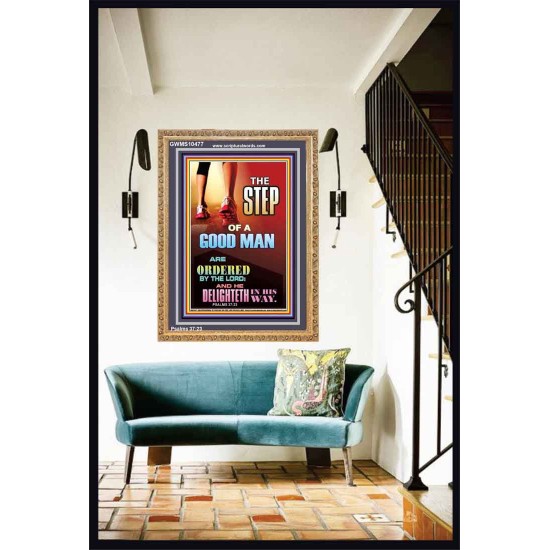 THE STEP OF A GOOD MAN  Contemporary Christian Wall Art  GWMS10477  