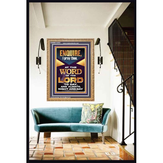 MEDITATE THE WORD OF THE LORD DAY AND NIGHT  Contemporary Christian Wall Art Portrait  GWMS12202  