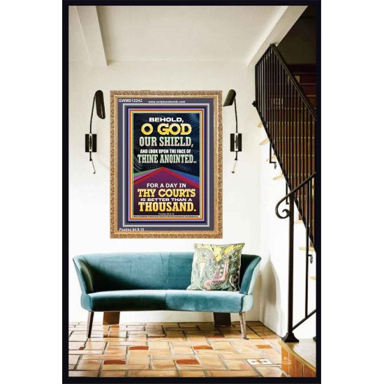 LOOK UPON THE FACE OF THINE ANOINTED O GOD  Contemporary Christian Wall Art  GWMS12242  