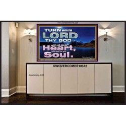 TURN UNTO THE LORD WITH ALL THINE HEART  Unique Scriptural Portrait  GWOVERCOMER10372  "62x44"