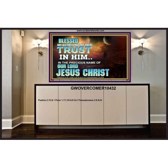 THE PRECIOUS NAME OF OUR LORD JESUS CHRIST  Bible Verse Art Prints  GWOVERCOMER10432  