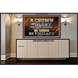 CROWN OF GLORY FOR OVERCOMERS  Scriptures Décor Wall Art  GWOVERCOMER10440  "62x44"