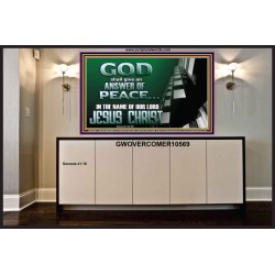 GOD SHALL GIVE YOU AN ANSWER OF PEACE  Christian Art Portrait  GWOVERCOMER10569  "62x44"