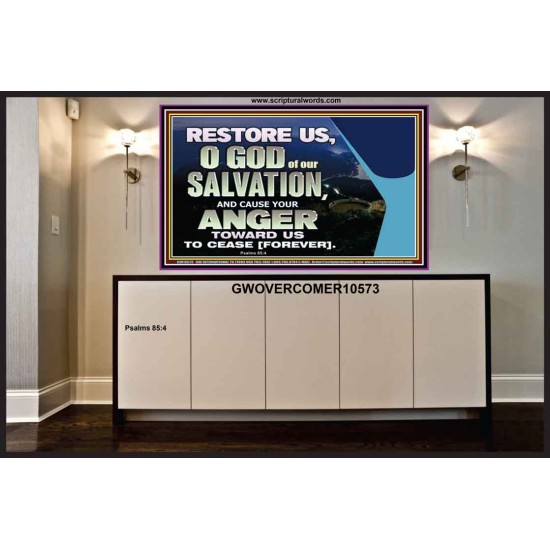 GOD OF OUR SALVATION  Scripture Wall Art  GWOVERCOMER10573  