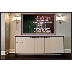 FOLLOW RIGHTEOUSNESS  Scriptural Wall Art  GWOVERCOMER10575  "62x44"