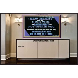 I WILL GIVE YOU A NEW HEART AND NEW SPIRIT  Bible Verse Wall Art  GWOVERCOMER10633  "62x44"