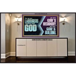 BE GOD'S HUSBANDRY AND GOD'S BUILDING  Large Scriptural Wall Art  GWOVERCOMER10643  "62x44"