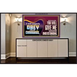 EAGERLY OBEY COMMANDMENT OF THE LORD  Unique Power Bible Portrait  GWOVERCOMER10691  "62x44"