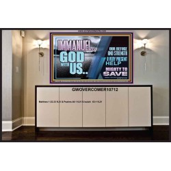 IMMANUEL..GOD WITH US MIGHTY TO SAVE  Unique Power Bible Portrait  GWOVERCOMER10712  "62x44"