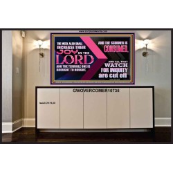 THE MEEK ALSO SHALL INCREASE THEIR JOY IN THE LORD  Scriptural Décor Portrait  GWOVERCOMER10735  "62x44"