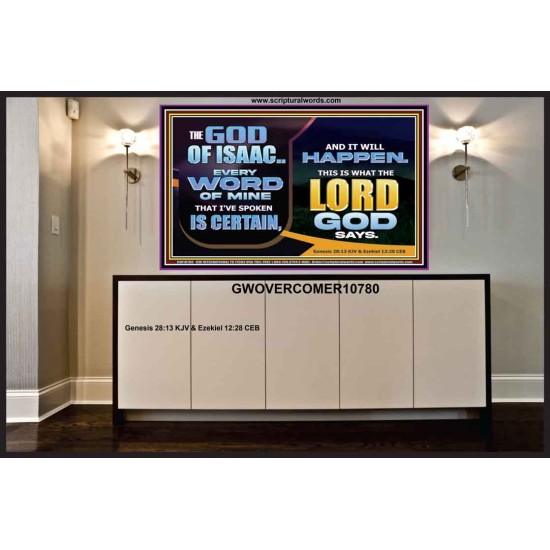 THE WORD OF THE LORD IS CERTAIN AND IT WILL HAPPEN  Modern Christian Wall Décor  GWOVERCOMER10780  