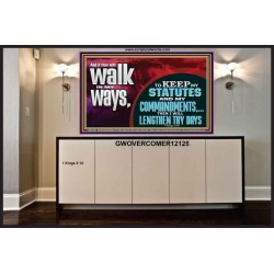 KEEP MY STATUTES AND MY COMMANDMENTS  Custom Wall Scripture Art  GWOVERCOMER12125  "62x44"