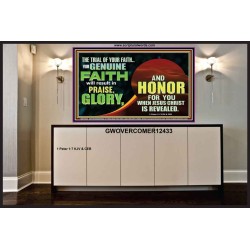 YOUR GENUINE FAITH WILL RESULT IN PRAISE GLORY AND HONOR  Children Room  GWOVERCOMER12433  "62x44"