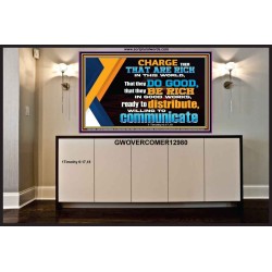 DO GOOD AND BE RICH IN GOOD WORKS  Religious Wall Art   GWOVERCOMER12980  "62x44"