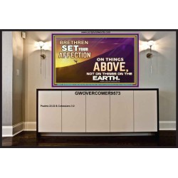 SET YOUR AFFECTION ON THINGS ABOVE  Ultimate Inspirational Wall Art Portrait  GWOVERCOMER9573  "62x44"