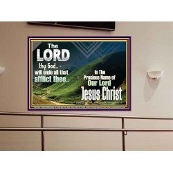 THE LORD WILL UNDO ALL THY AFFLICTIONS  Custom Wall Scriptural Art  GWOVERCOMER10301  "62x44"