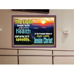 THY HEALTH WILL SPRING FORTH SPEEDILY  Custom Inspiration Scriptural Art Portrait  GWOVERCOMER10319  "62x44"
