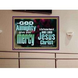 GOD ALMIGHTY GIVES YOU MERCY  Bible Verse for Home Portrait  GWOVERCOMER10332  "62x44"