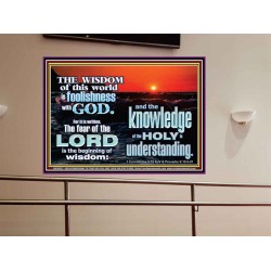 THE FEAR OF THE LORD BEGINNING OF WISDOM  Inspirational Bible Verses Portrait  GWOVERCOMER10337  "62x44"